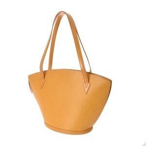 Louis Vuitton Leather Epi Shopping Saint Shoulder Jacques Tassili Bag Yellow